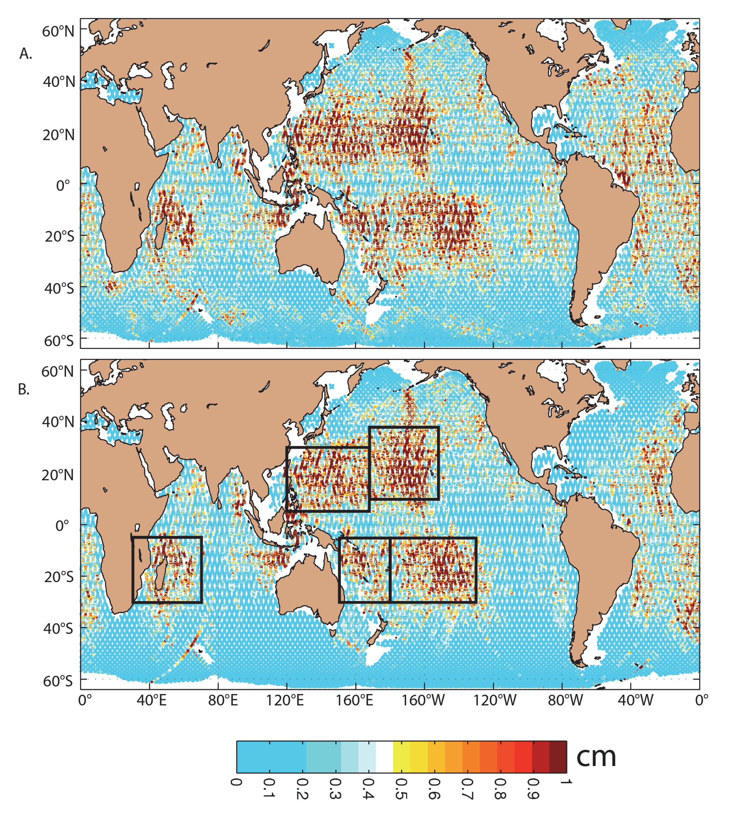 Arbic, et al Fig 13.19 from A Primer on Global Internal Tide and Internal Gravity Wave Continuum Modeling in HYCOM and MITgcm