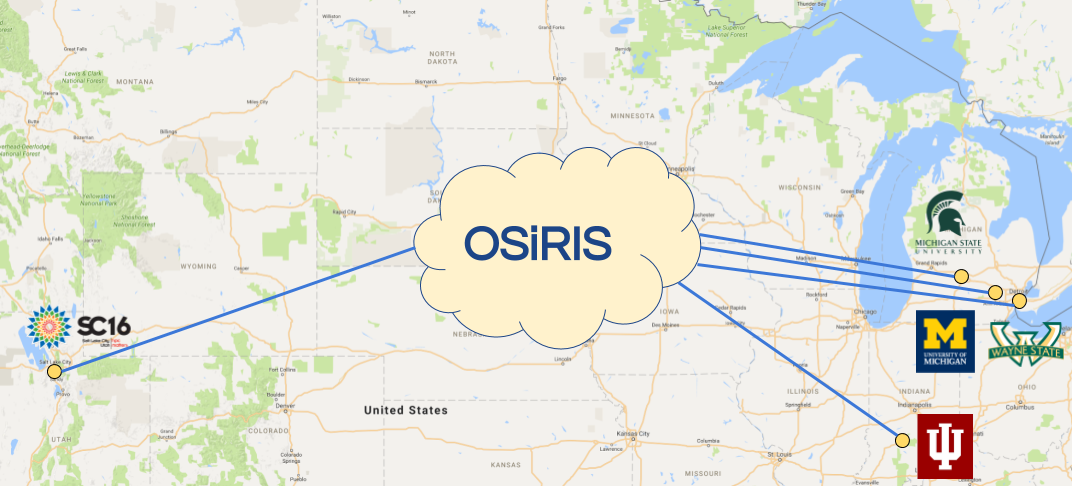 OSiRIS Sites during SC16